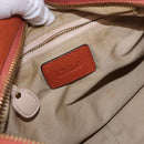 Chloe Paraty Hand Bag Leather 2way Orange Gold Auth 186311-20