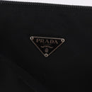 PRADA Accessory Pouch Nylon Black Silver Auth 186312A-17