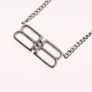 BALENCIAGA BB Icon Necklace metal Silver tone Auth 186316A-10