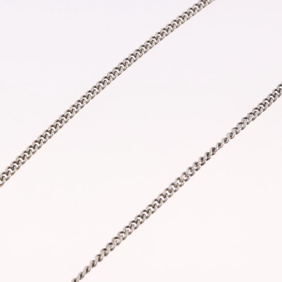 BALENCIAGA BB Icon Necklace metal Silver tone Auth 186316A