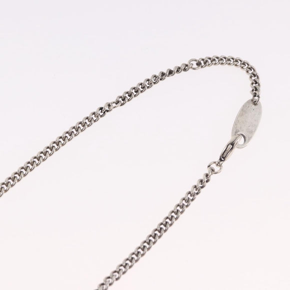 BALENCIAGA BB Icon Necklace metal Silver tone Auth 186316A