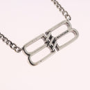 BALENCIAGA BB Icon Necklace metal Silver tone Auth 186316A-3
