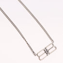 BALENCIAGA BB Icon Necklace metal Silver tone Auth 186316A-4