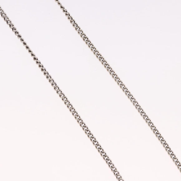BALENCIAGA BB Icon Necklace metal Silver tone Auth 186316A
