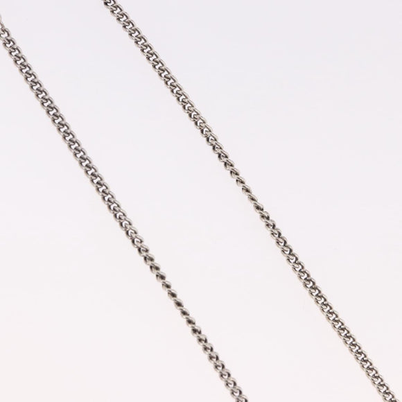 BALENCIAGA BB Icon Necklace metal Silver tone Auth 186316A