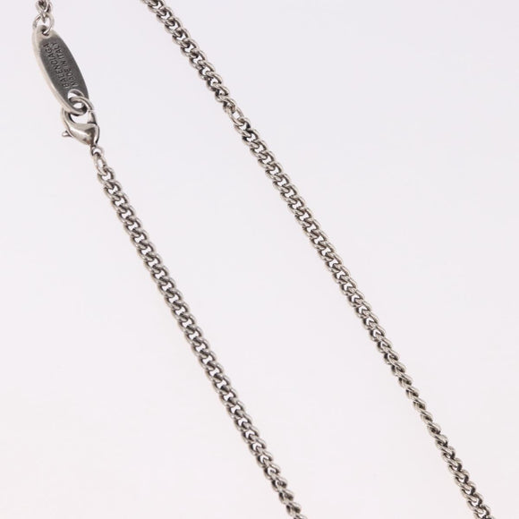 BALENCIAGA BB Icon Necklace metal Silver tone Auth 186316A