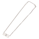 BALENCIAGA BB Icon Necklace metal Silver tone Auth 186316A-9