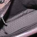 GUCCI Bamboo GG Canvas Hand Bag Dark Brown Silver 002 1015 Auth 186318A-11
