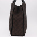 GUCCI Bamboo GG Canvas Hand Bag Dark Brown Silver 002 1015 Auth 186318A-3