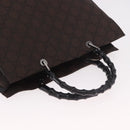 GUCCI Bamboo GG Canvas Hand Bag Dark Brown Silver 002 1015 Auth 186318A-6