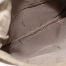FENDI Zucchino Canvas Mamma Baguette Schoudertas Beige Goud Auth 186319A-11