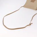 FENDI Zucchino Canvas Mamma Baguette Schoudertas Beige Goud Auth 186319A-7
