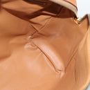 CELINE Macadam Canvas Boston Bag PVC Leather Brown Gold Auth 186321A-19