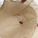 Chloe Woody Tote Bag Canvas Beige Auth 186322A-17