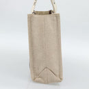 Chloe Woody Tote Bag Canvas Beige Auth 186322A-3