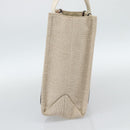 Chloe Woody Tote Bag Canvas Beige Auth 186322A-4