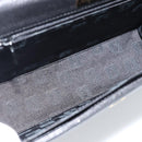 SAINT LAURENT Hand Bag Leather Black Gold Auth 186323A-11