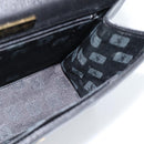 SAINT LAURENT Hand Bag Leather Black Gold Auth 186323A-17