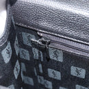 SAINT LAURENT Hand Bag Leather Black Gold Auth 186323A-19