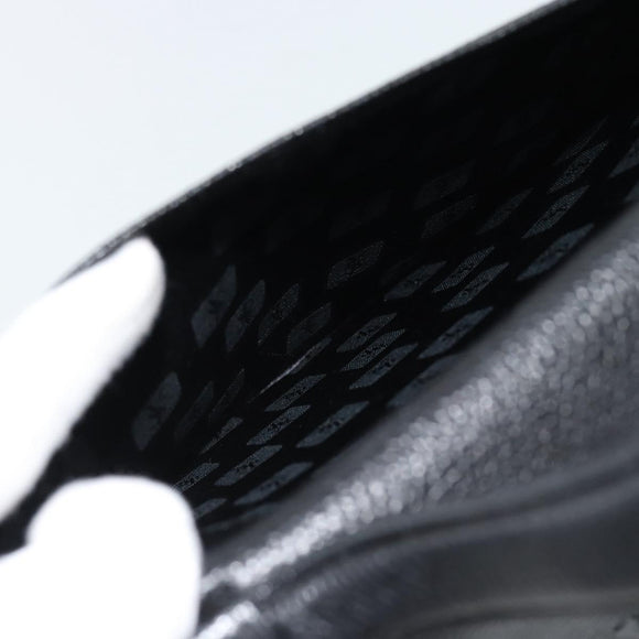 SAINT LAURENT Hand Bag Leather Black Gold Auth 186323A