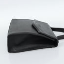 SAINT LAURENT Hand Bag Leather Black Gold Auth 186323A-4
