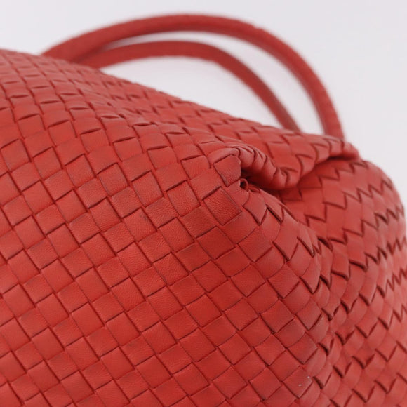 BOTTEGA VENETA INTRECCIATO Tote Bag Leather Red 222322 Auth 186324A