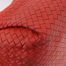 BOTTEGA VENETA INTRECCIATO Tote Bag Leather Red 222322 Auth 186324A-15