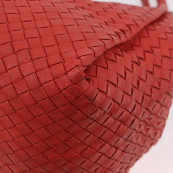 BOTTEGA VENETA INTRECCIATO Tote Bag Leather Red 222322 Auth 186324A