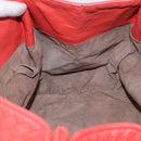 BOTTEGA VENETA INTRECCIATO Tote Bag Leather Red 222322 Auth 186324A-19
