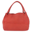 BOTTEGA VENETA INTRECCIATO Tote Bag Leather Red 222322 Auth 186324A-13