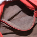 BOTTEGA VENETA INTRECCIATO Tote Bag Leather Red 222322 Auth 186324A-21