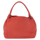 BOTTEGA VENETA INTRECCIATO Tote Bag Leather Red 222322 Auth 186324A-2