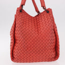 BOTTEGA VENETA INTRECCIATO Tote Bag Leather Red 222322 Auth 186324A-3