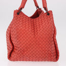 BOTTEGA VENETA INTRECCIATO Tote Bag Leather Red 222322 Auth 186324A-4