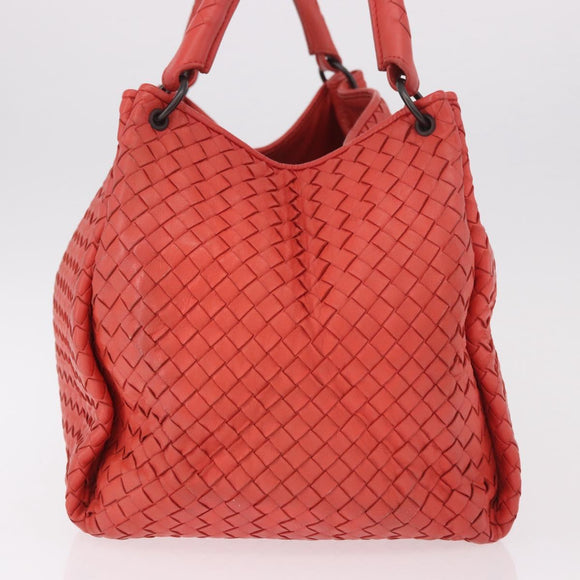 BOTTEGA VENETA INTRECCIATO Tote Bag Leather Red 222322 Auth 186324A