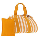 HERMES Cannes PM Hand Bag Canvas Yellow Silver Auth 186325A-1