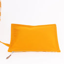 HERMES Cannes PM Hand Bag Canvas Yellow Silver Auth 186325A-20