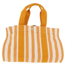 HERMES Cannes PM Hand Bag Canvas Yellow Silver Auth 186325A-2