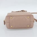 PRADA Hand Bag Saffiano leather 2way Pink Gold Auth 186328A-5
