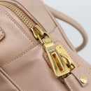 PRADA Hand Bag Saffiano leather 2way Pink Gold Auth 186328A-20