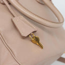 PRADA Hand Bag Saffiano leather 2way Pink Gold Auth 186328A-10