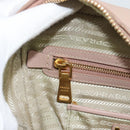 PRADA Hand Bag Saffiano leather 2way Pink Gold Auth 186328A-25