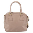 PRADA Hand Bag Saffiano leather 2way Pink Gold Auth 186328A-2