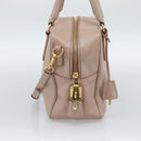 PRADA Hand Bag Saffiano leather 2way Pink Gold Auth 186328A-3