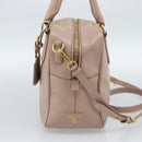 PRADA Hand Bag Saffiano leather 2way Pink Gold Auth 186328A-4