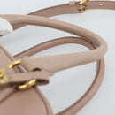PRADA Hand Bag Saffiano leather 2way Pink Gold Auth 186328A-14