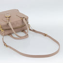 PRADA Hand Bag Saffiano leather 2way Pink Gold Auth 186328A-8