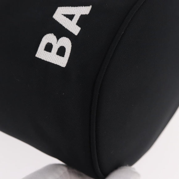 BALENCIAGA Hand Bag Canvas Black Silver 619458 Auth 186329A