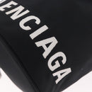 BALENCIAGA Hand Bag Canvas Black Silver 619458 Auth 186329A-19