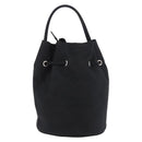 BALENCIAGA Hand Bag Canvas Black Silver 619458 Auth 186329A-2